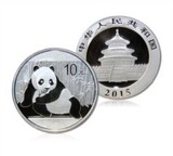 2015年熊猫金银纪念币 熊猫1盎司银币