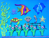 幼儿园装饰教室环境布置材料EVA泡沫墙贴海底世界海草海洋水草