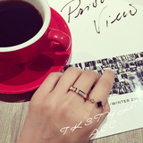不褪色韩国新款经典18k玫瑰金钛钢开口戒指简约指环食指戒指指环