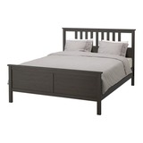 IKEA宜景深圳宜家代购 汉尼斯 床架 双人床 实木家具 2种尺寸褐色