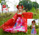 正版娇娇妮古装芭比娃娃古装芭比衣服12关节可动中国新娘包邮