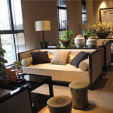 新中式现代新中式洽谈沙发组合 售楼处会客卡座 酒店会所实木家具
