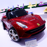 法拉利赛车儿童电动车四轮汽车可坐人玩具车充电带遥控双驱双电车