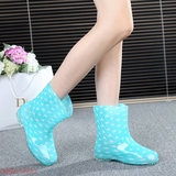 韩国新款雨鞋女加绒保暖水鞋 时尚中筒雨靴 品牌水靴防滑胶鞋