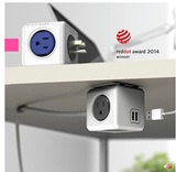 包邮模方魔方多用插座3米接线板创意无线插头USB插排插电源转换器