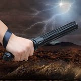 LED强光手电筒可充电安保防狼防身自卫武器男女军家用车载狼牙棒