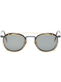 美国代购 Thom Browne/桑姆-布郎尼 女士海军蓝金色夹式太阳眼镜