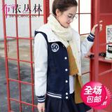 少女棉衣外套冬季新款韩版修身加绒加厚中学生短款棉服学院风