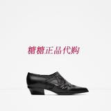 现货36 特价 ZARA正品代购 新款女鞋 网眼装饰真皮短靴  5160/001