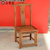 红木家具复古实木鸡翅木小餐椅 古典中式餐厅椅原木仿古靠背椅子