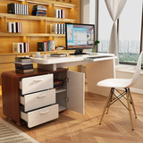 卓品 书桌书柜组合 简约烤漆电脑桌台式家用旋转办公桌写字台新款