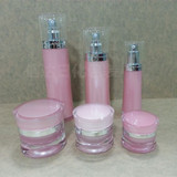 亚克力韩国套装瓶 粉色霜瓶 乳液瓶  分装瓶 化妆品美容包装