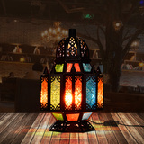 漫咖啡厅酒吧摩洛哥台灯 土耳其泰式创意复古艺术彩色装饰灯具