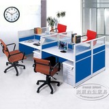 职员办公桌椅组合简约4屏风6现代四人位员工电脑桌2广州 办公家具