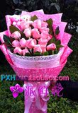 19朵粉玫瑰北京市送花|同城鲜花速递通州区花店平安夜订花PMB8588