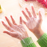 优芬100只一次性手套加厚食品餐饮美容护发手套清洁透明防滑颗粒