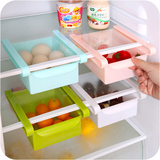 厨房用品收纳架冰箱抽屉保鲜隔板层多用抽动式塑料置物架子储物架