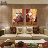 现代中式花瓶客厅装饰画餐厅挂画卧室有框画背景墙单幅卧室挂画