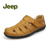 Jeep吉普男鞋春夏季牛皮透气舒适休闲鞋户外低帮凉鞋JH066