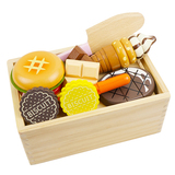 大美天承 西餐甜点磁性切切看木盒装 水果切切乐 木制益智类玩具