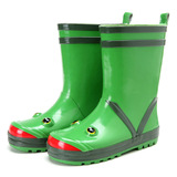 卡通青蛙儿童雨靴男孩女孩 水鞋可爱防滑雨鞋春夏 儿童中筒水靴套