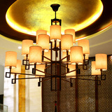新中式吊灯后现代仿古铁艺中国风大厅样板房工程客厅卧室餐厅吊灯
