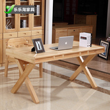 松木电脑桌全实木办公桌写字台纯实木电脑桌儿童学习桌老板桌家具