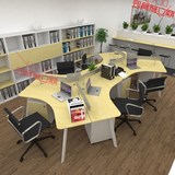 简易异形创意办公桌椅 屏风员工位 职员办公桌 3/6/5人组合电脑桌