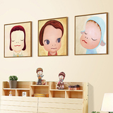现代简约创意萌娃卧室挂画卡通儿童房装饰画客厅书房彩色童趣壁画