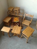 楠竹笑脸折叠椅子便携式实木钓鱼椅儿童靠背椅休闲办公椅躺椅包邮
