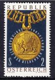 奥地利邮票 1967年维也纳造型艺术学院275年.奖章 1全新