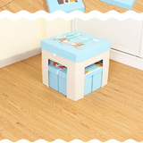 婴福 布艺儿童桌椅套装 宝宝学习桌幼儿园写字桌可折叠收纳桌凳