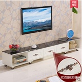 简约现代欧式电视柜茶几组合钢化玻璃可伸缩客厅环保木质视听柜