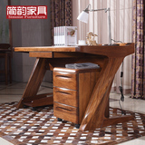 实木书桌写字台 乌金木电脑桌台式家用现代中式办公桌 实木电脑桌
