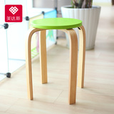 美达斯实木凳子时尚简约现代创意家用圆凳非塑料凳板凳餐凳椅子z