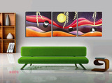 现代简约客厅装饰画沙发背景墙壁画卧室挂画无框画三联画欧式抽象