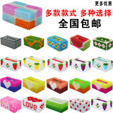 DIY串珠纸巾盒材料包成品散珠批发玫红透明创意纸抽盒手工艺品邮