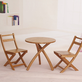 楠竹椅桌圆桌简易餐桌椅特价桌休闲椅便携实木小户型桌子户外饭桌