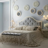 雅代罗欧式美式现代简约双人床实木床别墅酒店小户型大床婚床定制