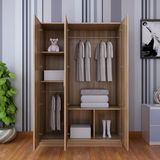 简易实木大衣柜组合家具柜衣橱现代简约衣柜组装木质柜推拉门包邮