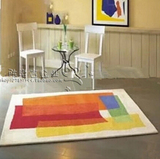 现代彩色抽象宜家地毯客厅茶几沙发卧室儿童房手工腈纶地毯定制