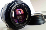 美品-尼康NIKKOR-S.C. 50mm F1.4多层镀膜镜头+尼康保护镜+遮光罩