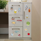 厨房橱柜柜门贴装饰品冰箱贴纸翻新个性餐厅可移除墙贴画创意卡通