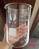 家居玻璃量杯1000毫升带刻度耐热量水杯牛奶杯DIY烘培玻璃量杯