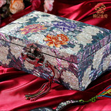锦贝传说 螺钿漆器首饰盒 带锁实木质公主欧式韩国收纳饰品盒礼品