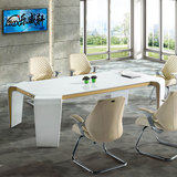 办公家具简约时尚现代个性创意小型白色烤漆会议桌洽谈长桌E1381