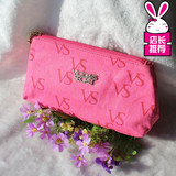 玫瑰之约维多利亚的秘密Victoria's Secret粉色烫字化妆包收纳包