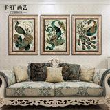 卡柏 龙凤呈祥 中式元素欧美风格创意壁画客厅装饰画玄关挂画