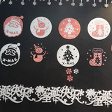 圣诞装饰品圣诞树老人雪人贴画圣诞节橱窗装饰贴画泡沫雪花玻璃贴