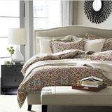 北欧宜家布艺软包床美式欧式田园棉麻布床简约现代单双人可定制
